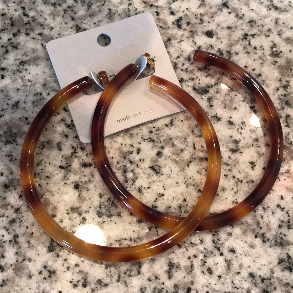 NWT Tortoise Shell Hoops